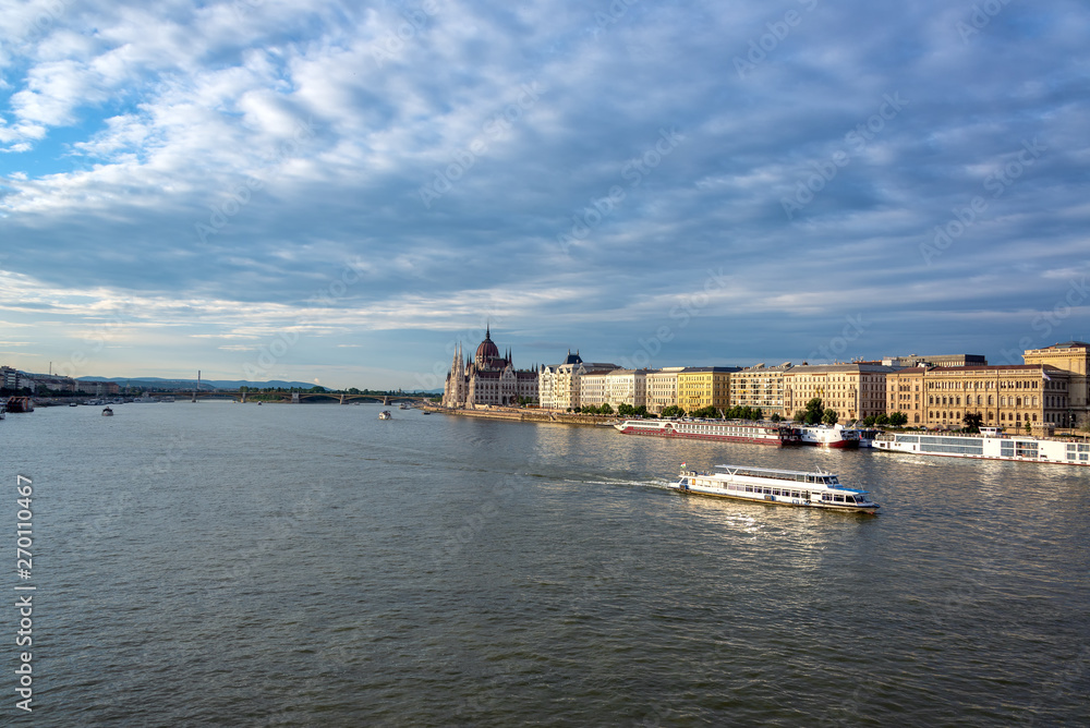 Danube River and Budapest Cityscape