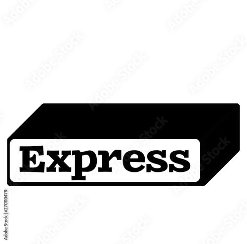 EXPRESS stamp on white background