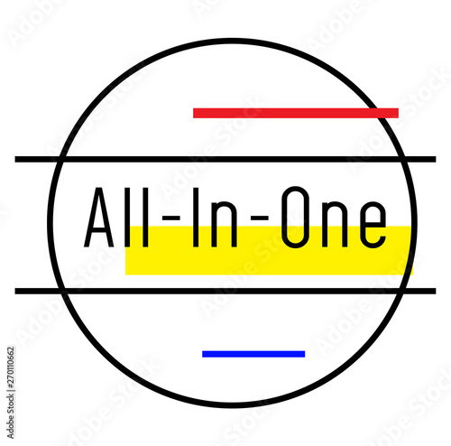 ALL-IN-ONE stamp on white background
