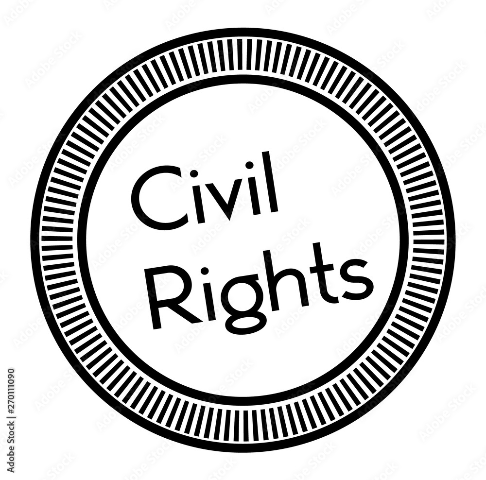 CIVIL RIGHTS stamp on white background