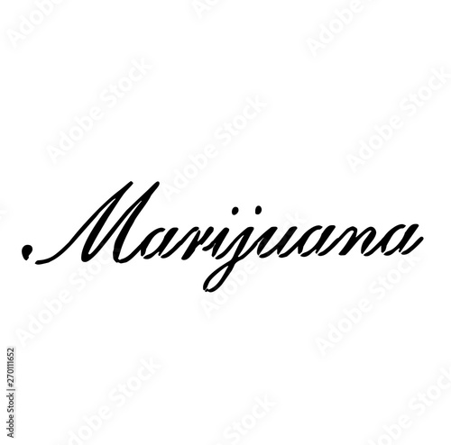 MARIJUANA stamp on white background