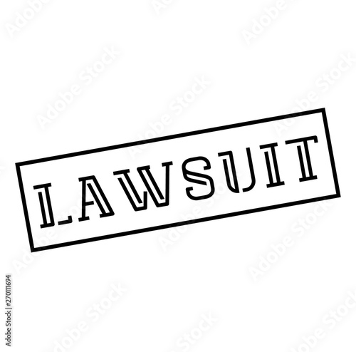 LAWSUIT stamp on white background