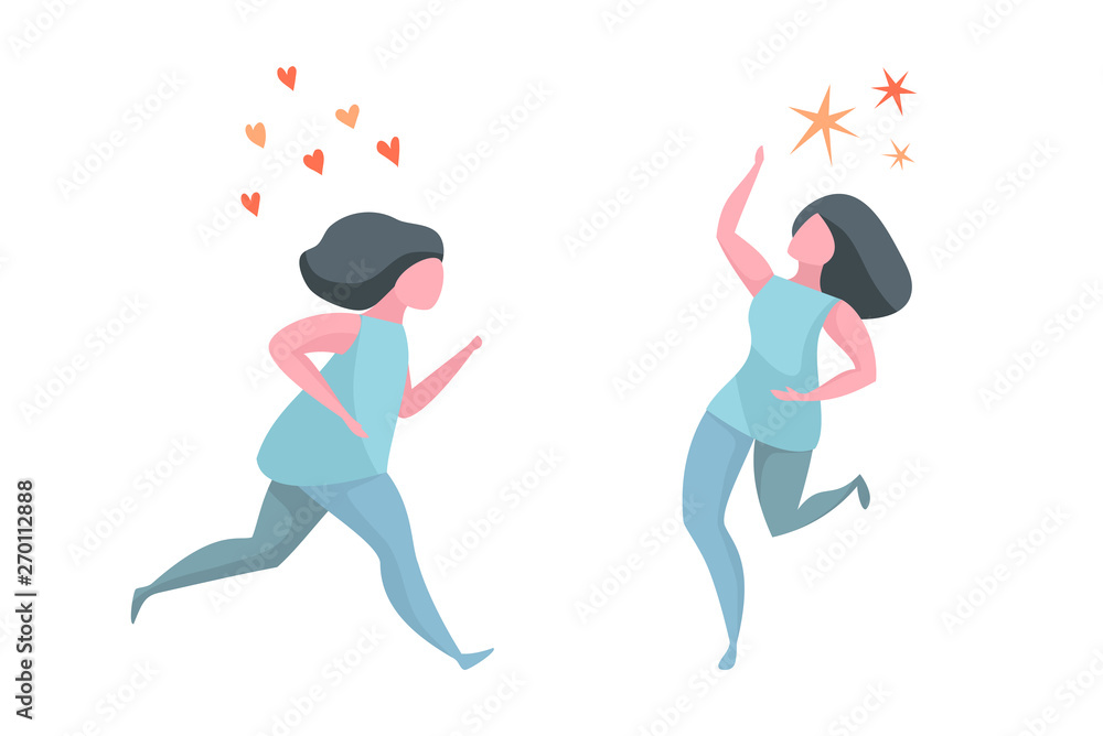 Running Active Happy Healthy Woman