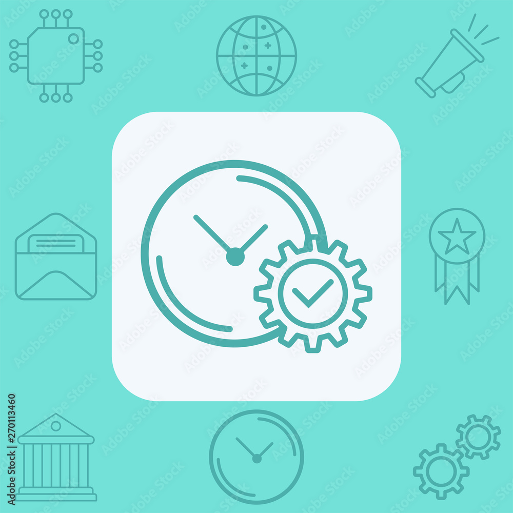 Time management vector icon sign symbol Time management vector icon sign symbol
