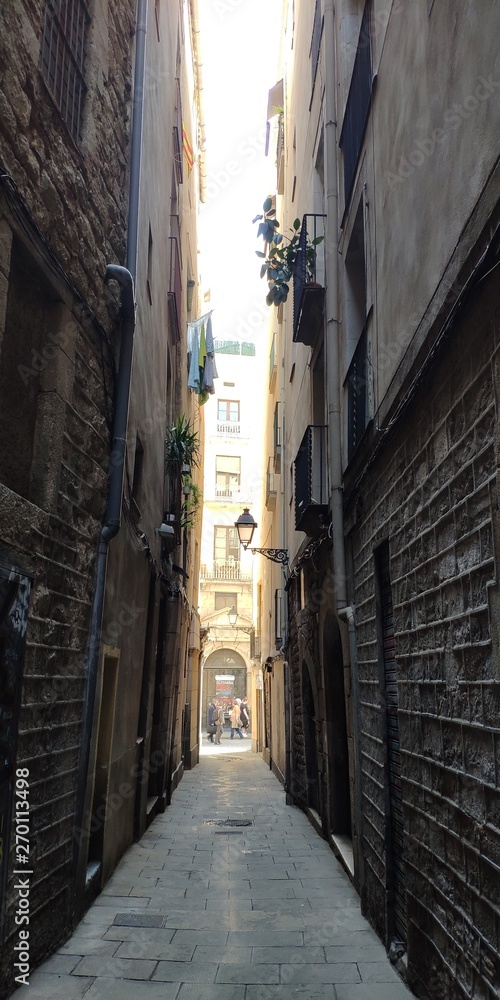 narrow alley in old town