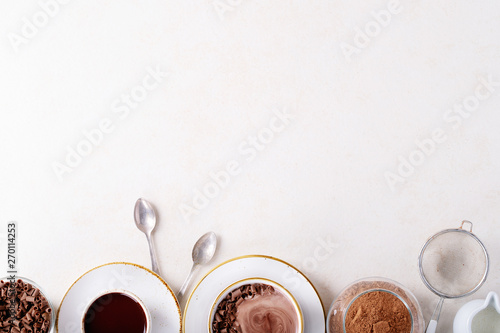 Fototapeta Homemade hot chocolate drink