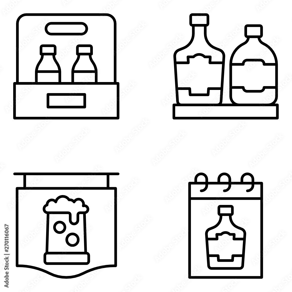 Bar Vector Line Icon Set Bar Vector Line Icon Set