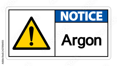 Notice Argon Symbol Sign Isolate On White Background,Vector Illustration