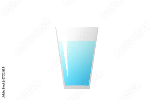 Illustration of water in a glass. グラスに入った水のイラスト