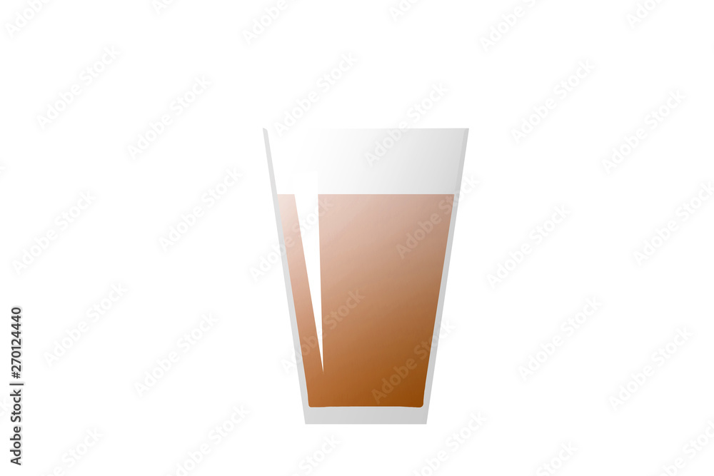 Illustration of iced coffee in a glass cup. グラスに入ったアイスコーヒーのイラスト Illustration of iced coffee in a glass cup. グラスに入ったアイスコーヒーのイラスト