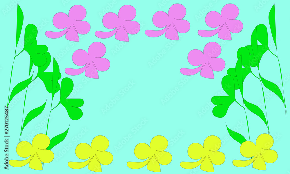 abstract floral background with flowers, summer patters