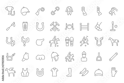 Set Vector Line Icons of Polo