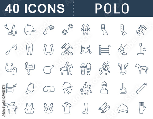 Set Vector Line Icons of Polo