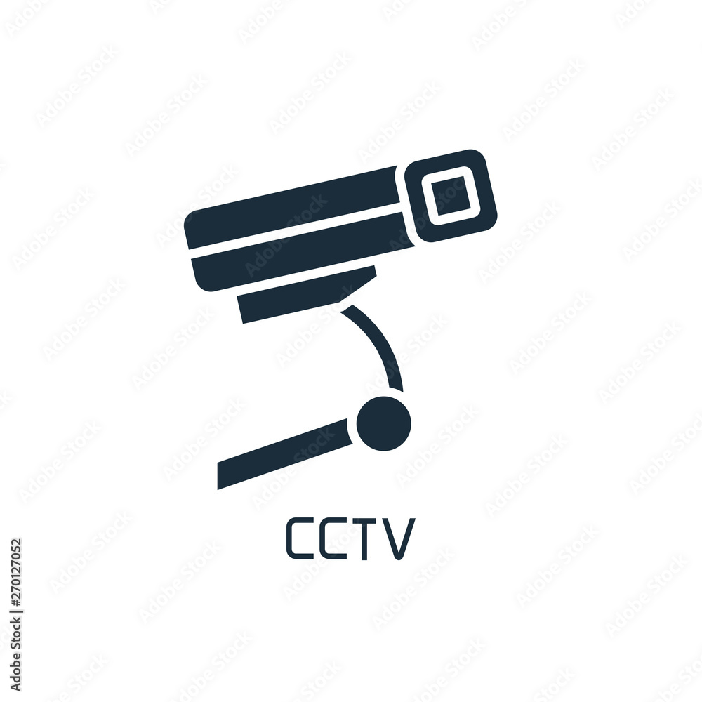 CCTV, security camera icon on white background