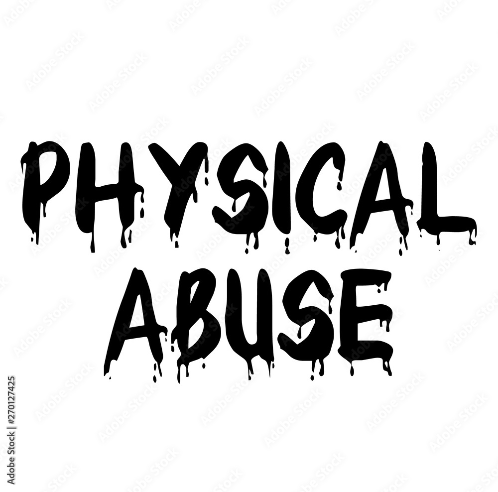 PHYSICAL ABUSE stamp on white background PHYSICAL ABUSE stamp on white background