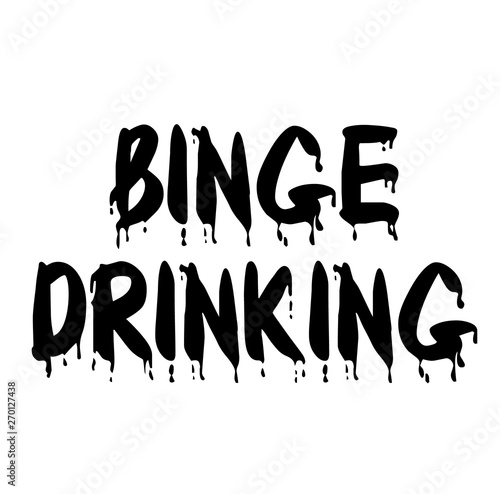 BINGE DRINKING stamp on white background