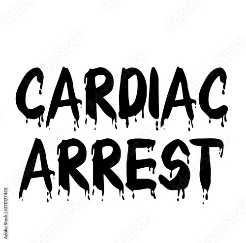 CARDIAC ARREST stamp on white background