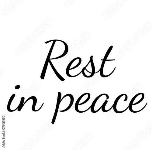 REST IN PEACE stamp on white background