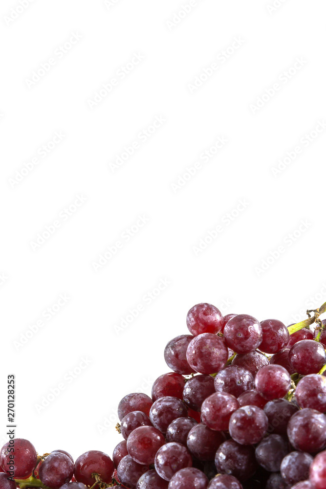 Fototapeta premium fresh red grape with water drop isolated