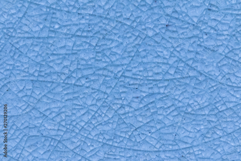 Naklejka premium Abstract of blue crack ceramic tile glass texture