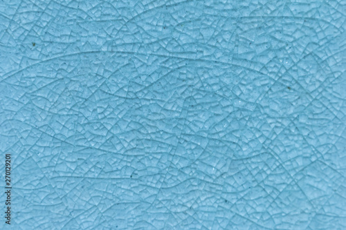Abstract of blue crack ceramic tile glass texture