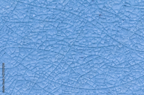Abstract of blue crack ceramic tile glass texture