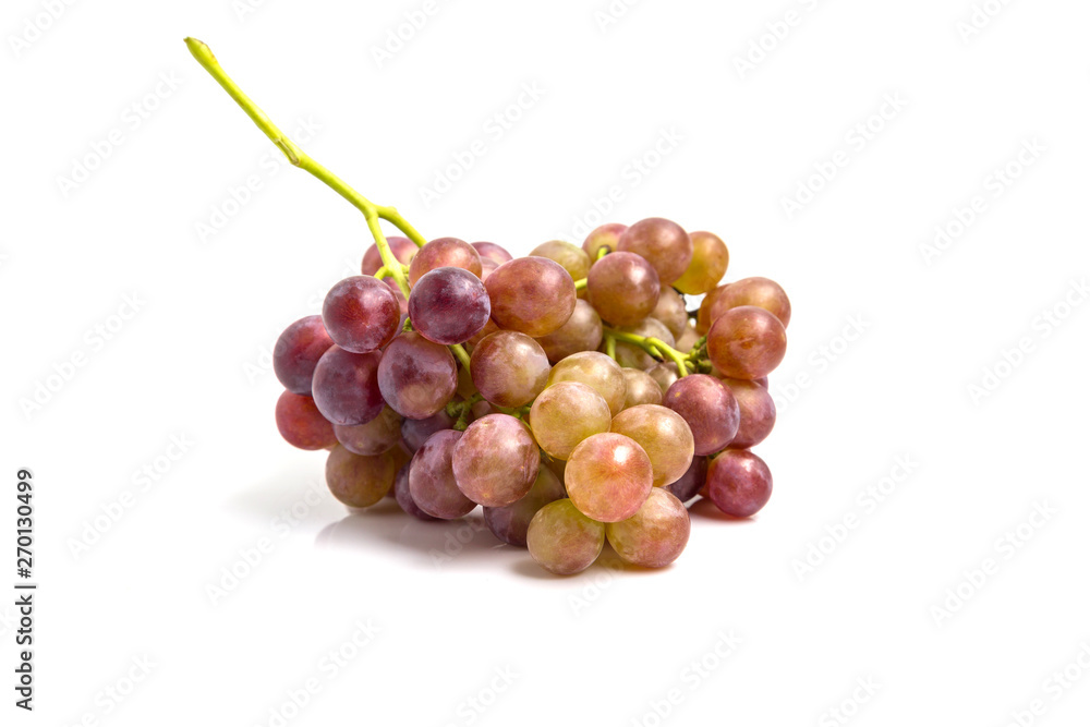 Bunch of red grapes isolated on white Bunch of red grapes isolated on white