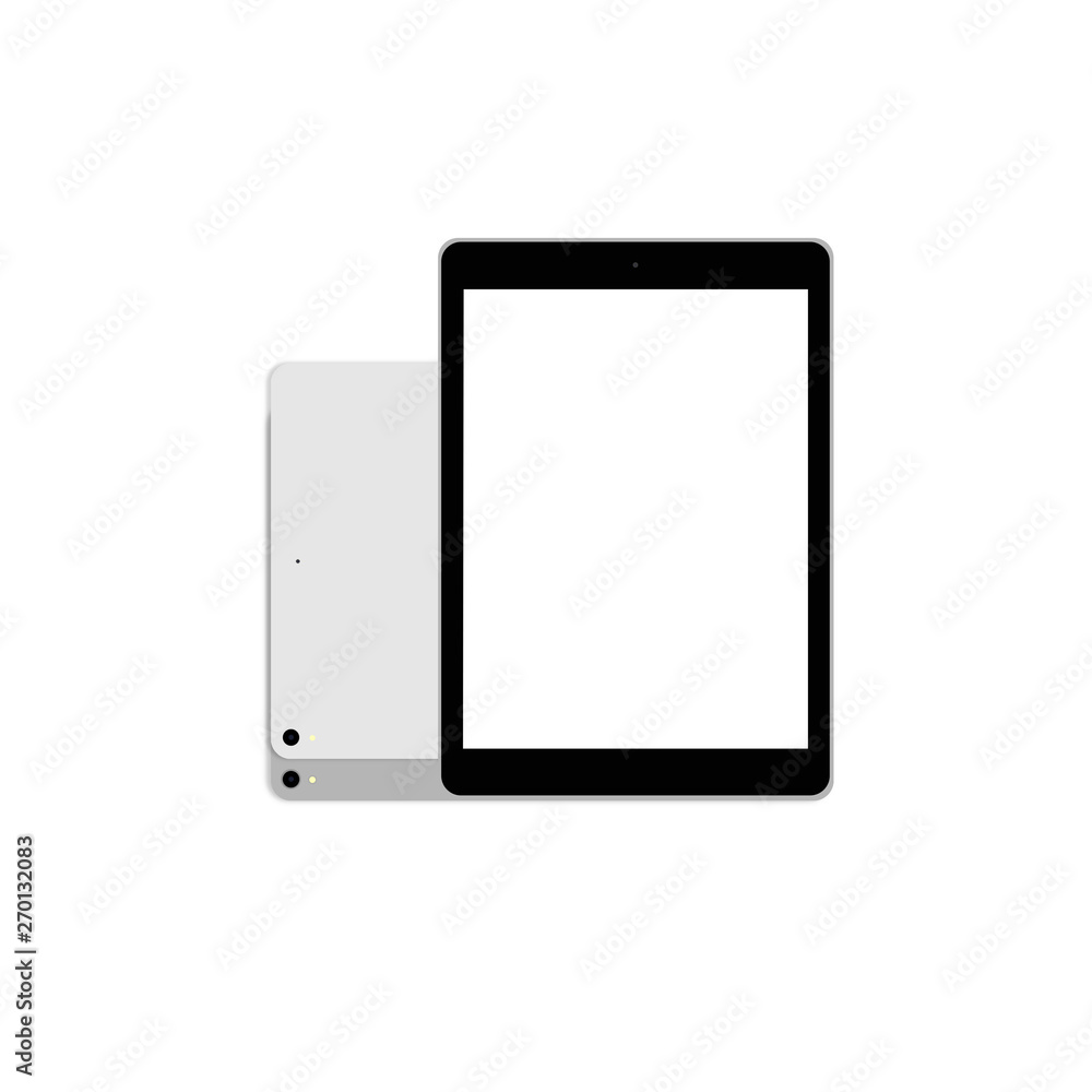set of modern tablet and mobile phone isolated set of modern tablet and mobile phone isolated