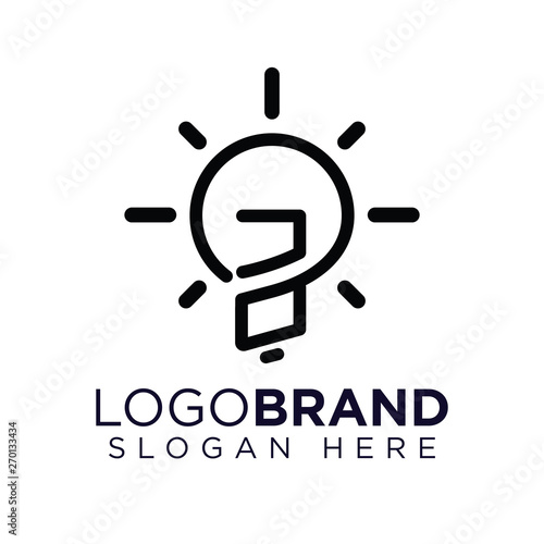 JO Initial Letter with creative bulb Logo vector