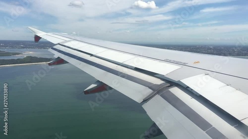 Flying into Newcastle, NSW, Australia in a plane photo