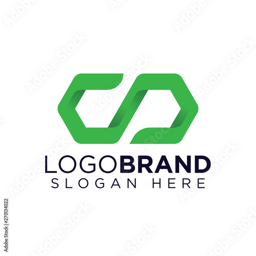 AD Letter Sync Logo Vector