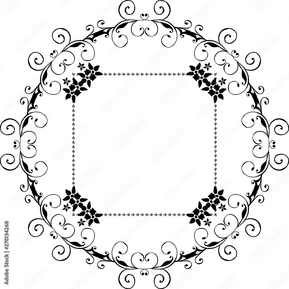 Vector illustration various ornate with design flower frame Vector illustration various ornate with design flower frame