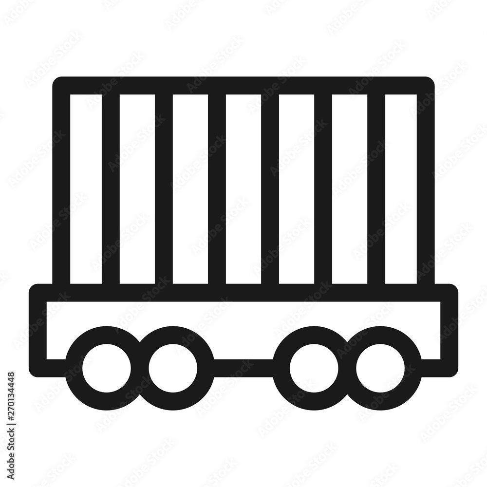 container on trailer - minimal line web icon. simple vector illustration. concept for infographic, website or app. container on trailer - minimal line web icon. simple vector illustration. concept for infographic, website or app.