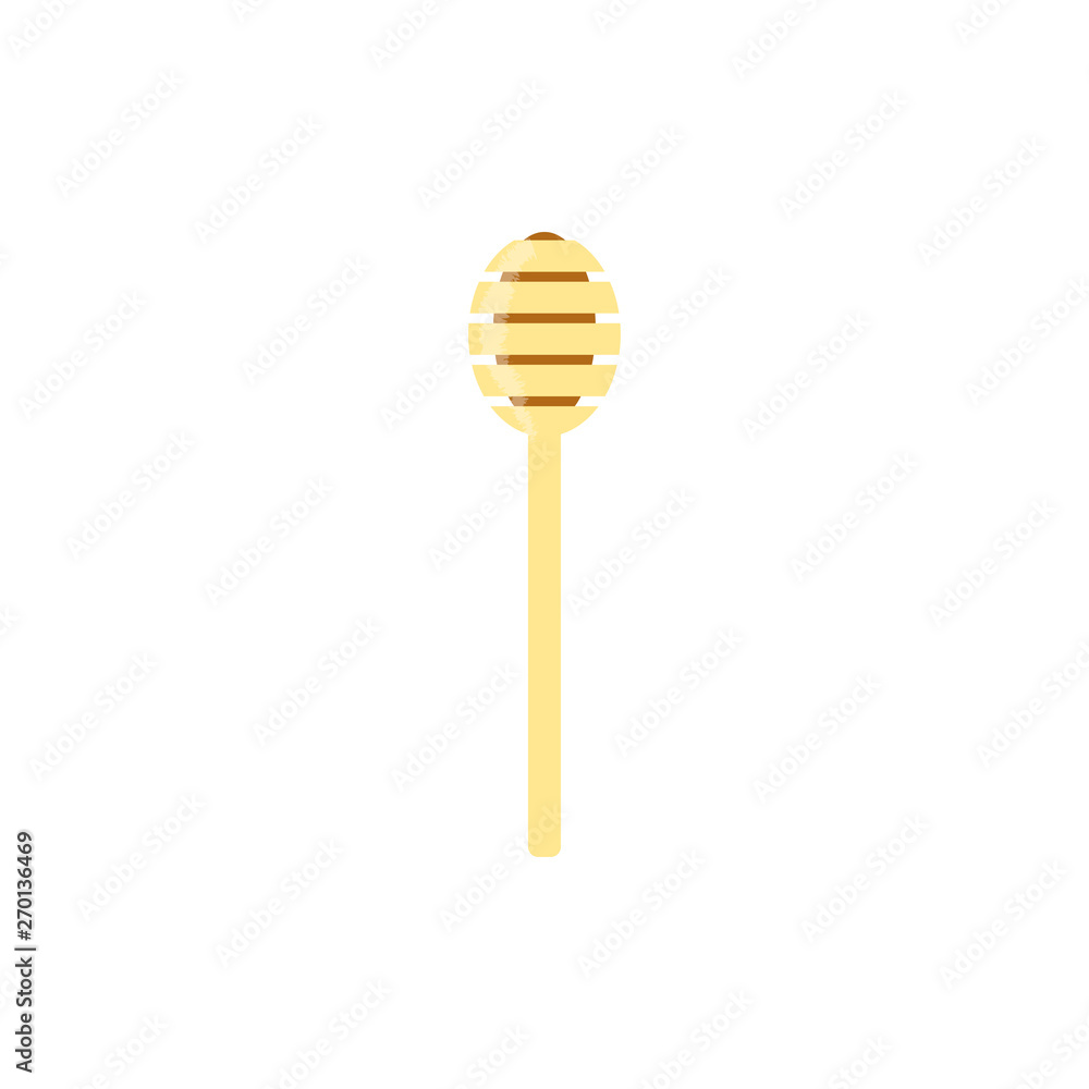 Vector honey dipper stick on white background. Vector honey dipper stick on white background.
