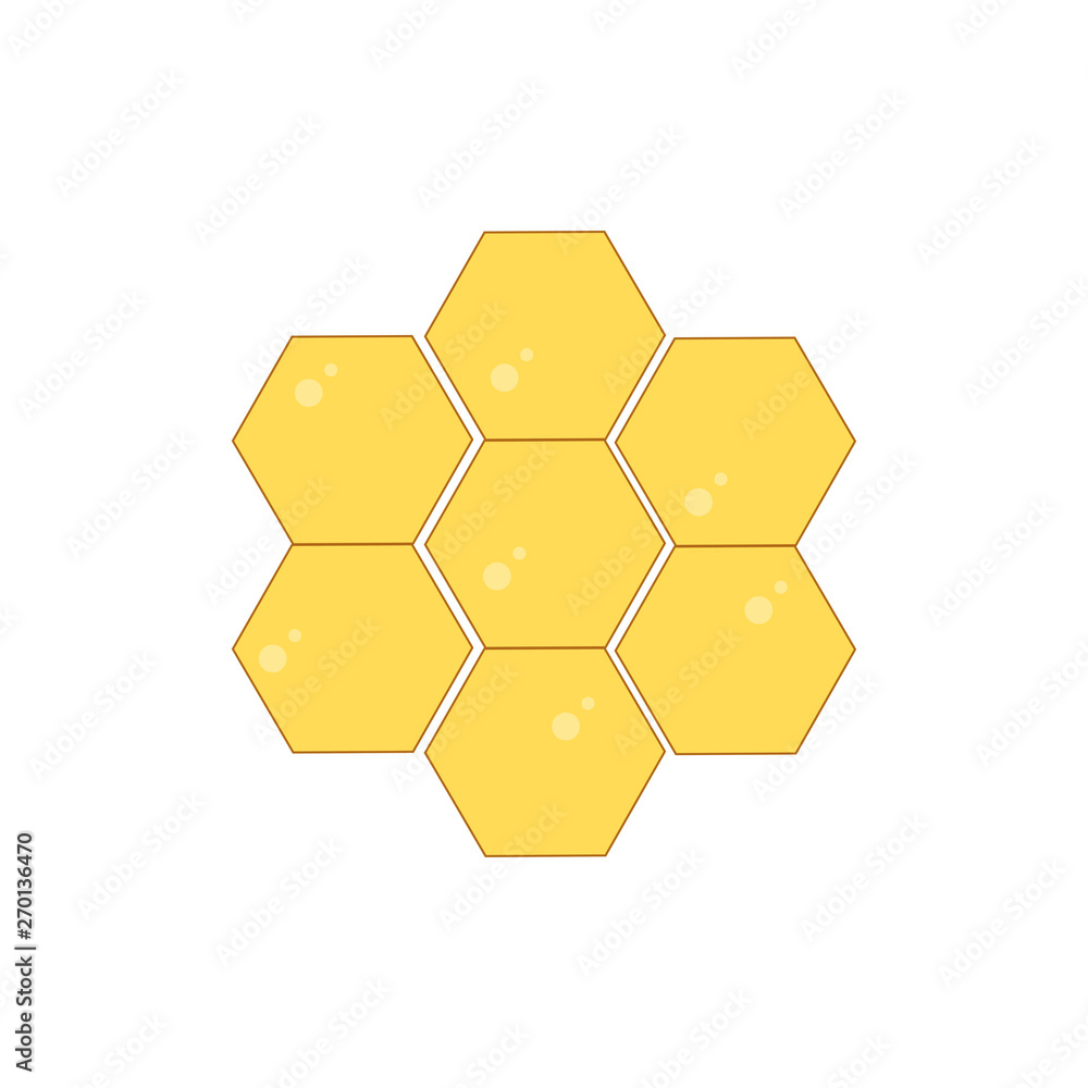 Honeycomb vector illustration isolated on white. Honeycomb vector illustration isolated on white.
