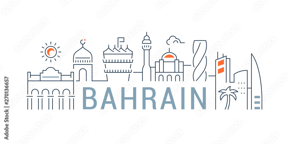 Linear Banner of Bahrain