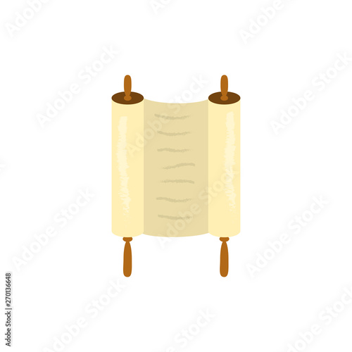 Vector jewish Torah icon on white background.
