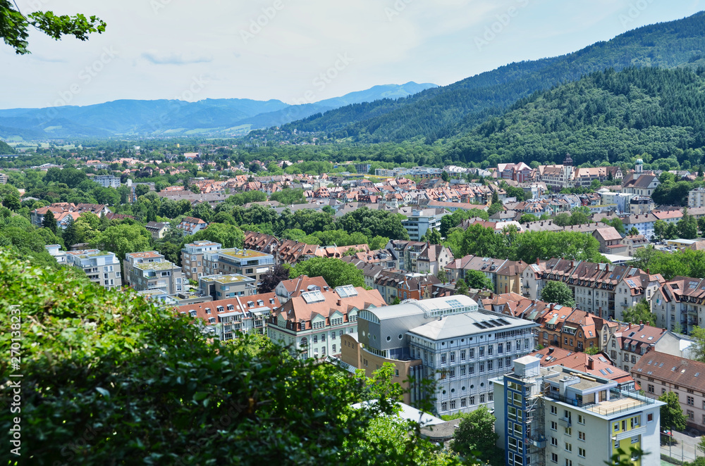 Freiburg Germany City in the Valley View