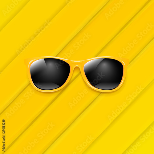 Sunglasses With Orange And Yellow Background