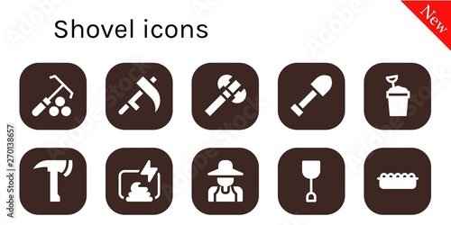 shovel icon set