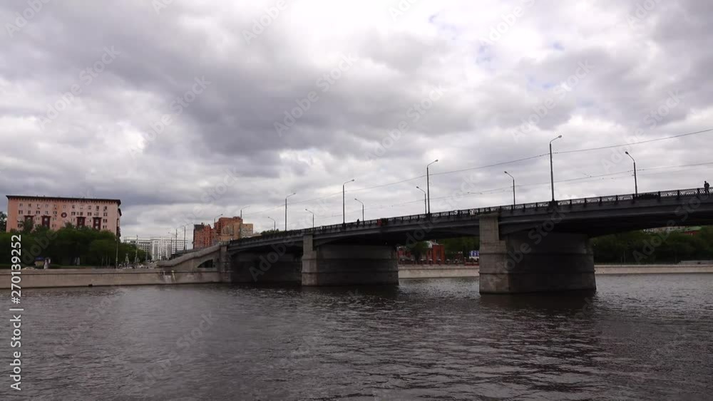 Beautiful view of the city embankment, 4k video Beautiful view of the city embankment, 4k video