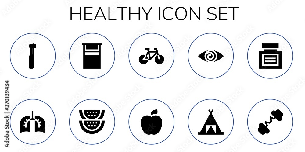 healthy icon set
