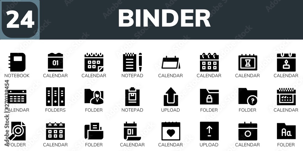 binder icon set binder icon set