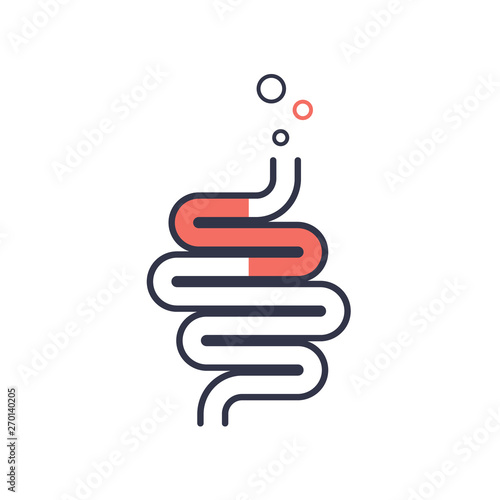 Intestinal gas vector icon