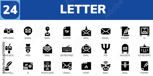 letter icon set