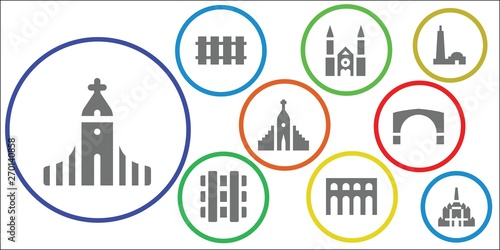 buildings icon set
