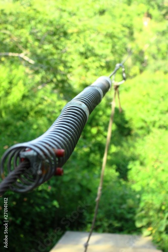 zipline in nature