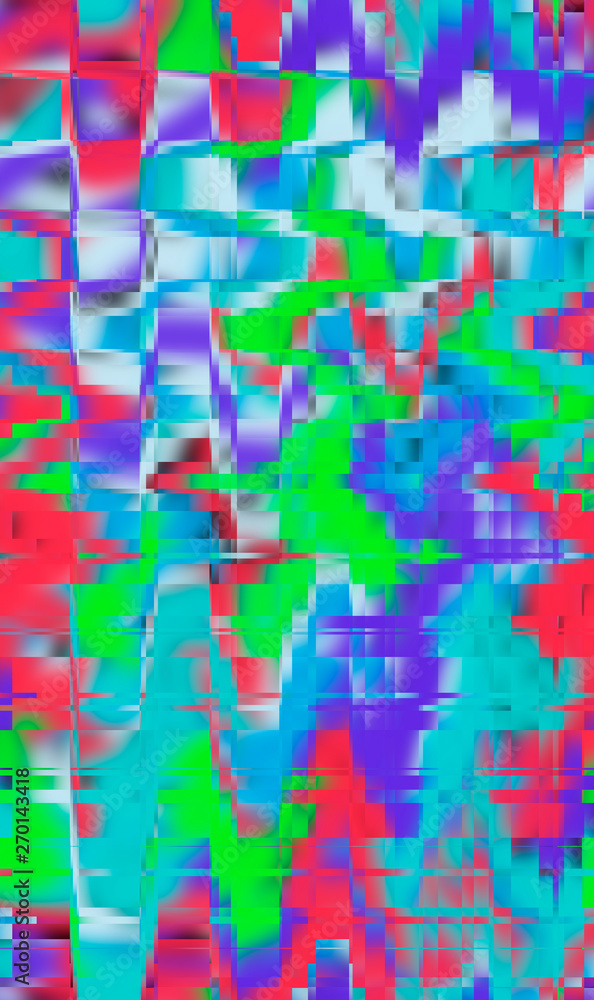 Abstract pixel colored pattern