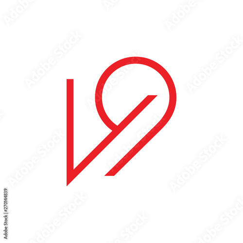 Free Download letter v9 geometric line logo vector - GFXLoad