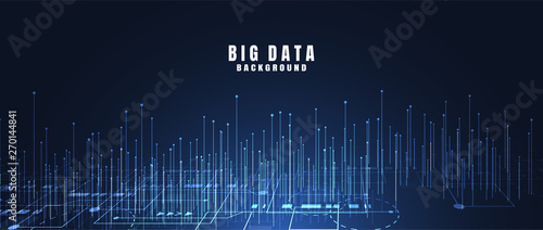 Abstract technology background with Big data. Internet connection, abstract sense of science and technology analytics concept graphic design. Vector illustration